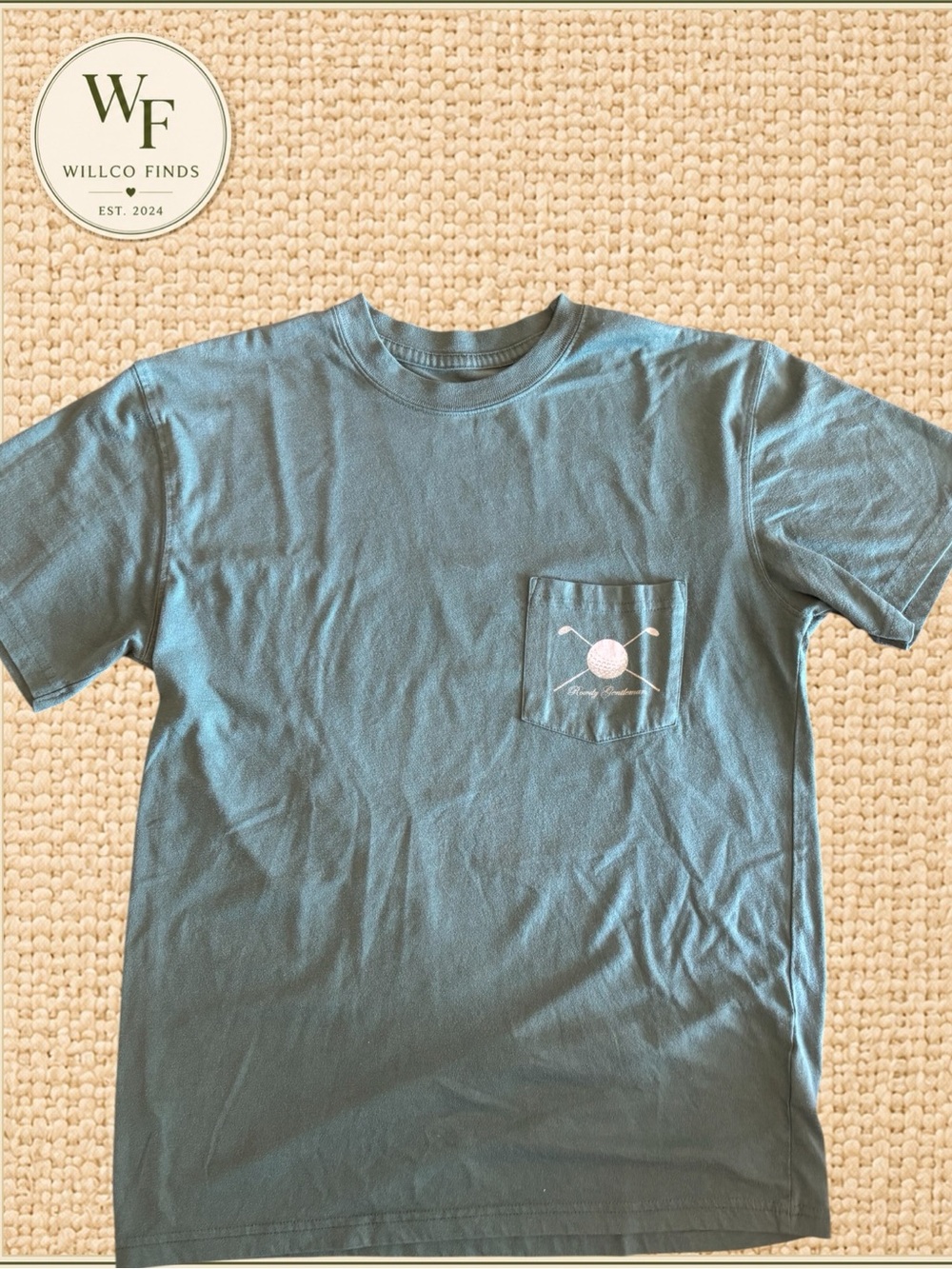 Rowdy Gentleman Green Golf Pocket Tee Men’s Large Get in the Hole